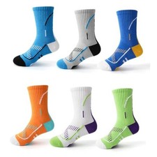 Boys Sock Basketball Athletic Kids Youth Sports 9-12 Years A Assorteds 6 Pairs
