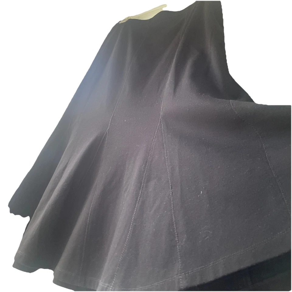 Jennifer Moore Línea A Acampanado Circular Negro Cintura Elástica XL Zigzag Elegante Foto 3 de 4