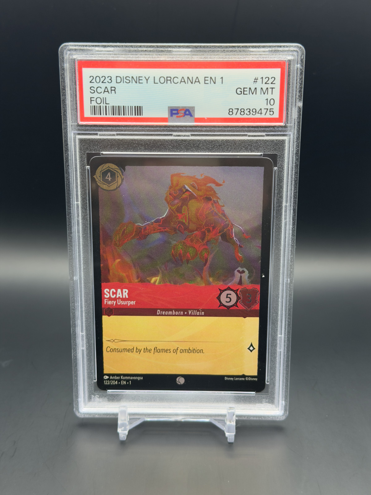 2023 Disney Lorcana The First Chapter Scar #122 Foil PSA 10