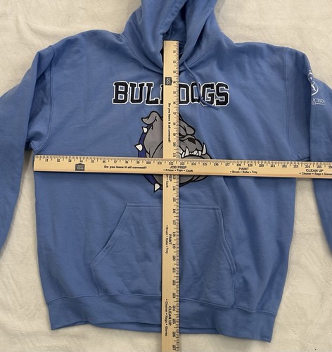 Gildan Heavy Blend Kapuzenpullover Large hellblau Bulldoggen - Bild 3 von 4