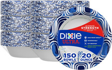 Dixie Ultra, Large Paper Bowls, 20 Oz, 150 Count 6 Packs of 25 Bowls , Microwav