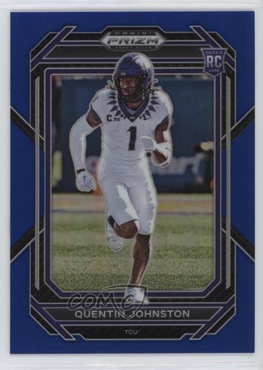 2023 Panini Prizm Draft Picks Blue Prizm 145/199 Quentin Johnston #138 1i1l