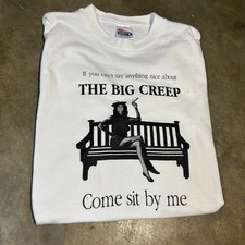 Vintage Monica Lewinsky Clinton 'The Big Creep' Political Graphic T Shirt XL 