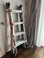 Little Giant MegaLite 18 ft  Multi-Position Aluminum Folding Ladder with Wheels