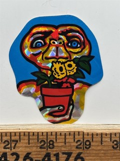 1980s Foil Vending Machine ET Universal Studios Sticker Vintage