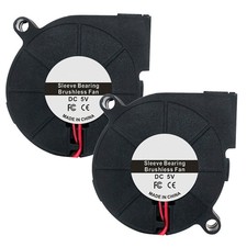 2Pack 5/12/24V 75x75x30mm Brushless Turbo Blower Cooling Fan 75mm 7530 2-pin