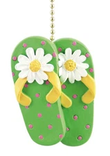 Tiki Beach Sandals  Flip Flops Decor Fan Light Pull