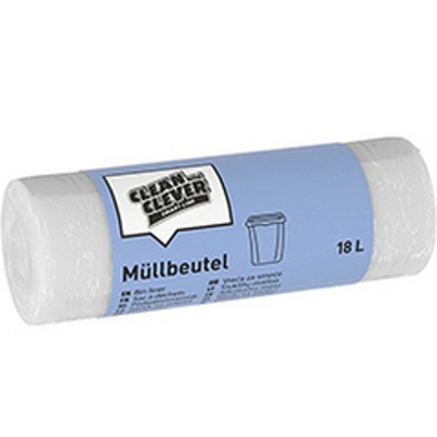 Müllbeutel Smart Line Clean and Clever 18l weiß SMA 73 Müllbeutel Polybeutel Mül
