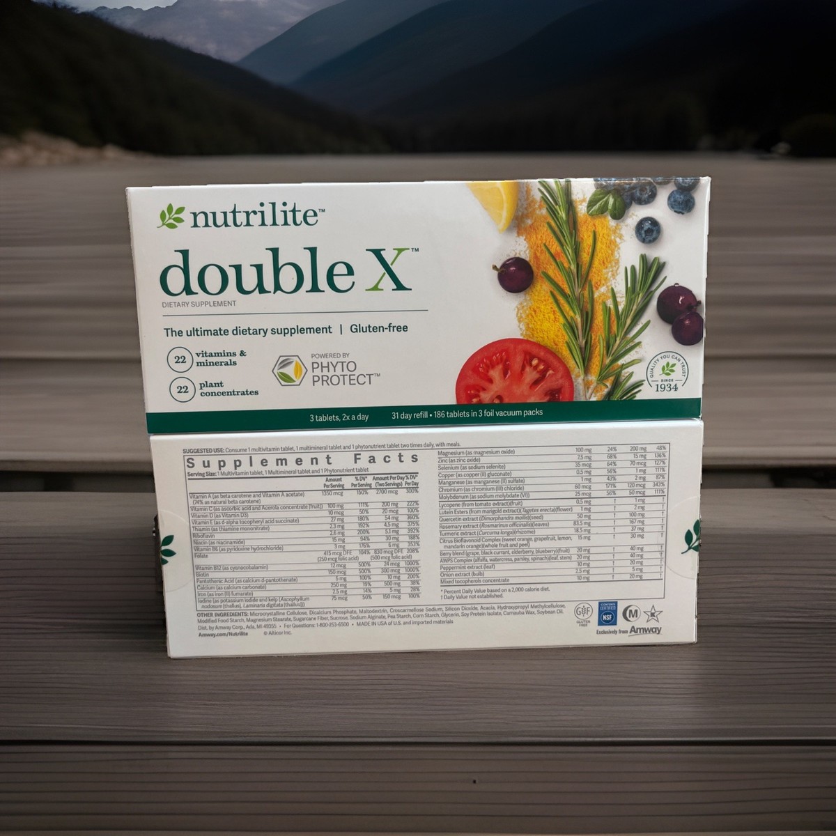 FREE SHIPPING - NEW AMWAY Nutrilite Double X Multivitamin -31 Day