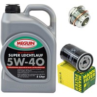 MotoröL Filter Set Meguin 5W-40 5 Liter + Schraube FüR Audi A6 A8 80 100 2.6 2.8