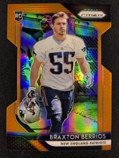 2018 Panini Prizm #287 Braxton Berrios Prizm Orange Die Cut Rookie #/249