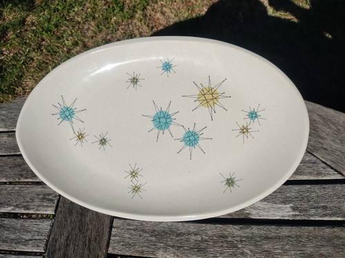 FRANCISCAN ATOMIC STARBURST Large 15" Platter Iconic Mid-Century Excellent