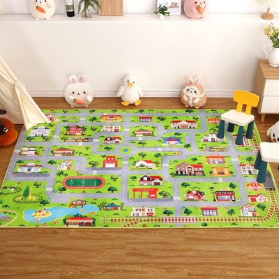 Kids Room Area Rug Kids Rug Carpet City Lift Large Rugs Multi Color Road Traf...