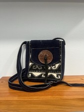 UNBRANDED Southwestern Boho Aztec Hippie Crossbody Suede Bag Magnetic Closure