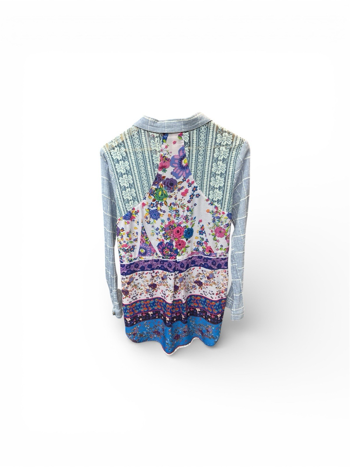 Aratta Statement Boho Patchwork Blouse Size Large… - image 1