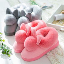 Ladies Ankle Winter Slippers Womens Tartan Warm Fur Thermal Boots Booties Size