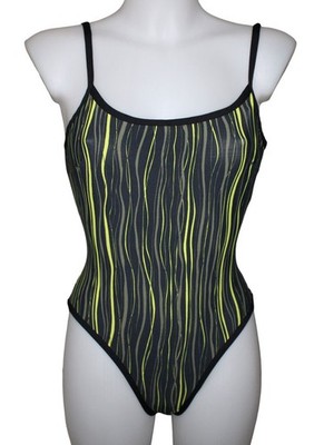 DAMEN BADEANZUG HUIT SCHWIMMANZUG SCHWARZ GELB TAUPE EVER GLADE  Gr. 38 NEU