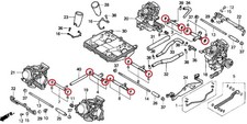 HONDA VFR 750 F 94-97 Carb Fuel / Breather T Piece Connector Seal O Ring SET
