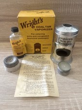 Vintage Wright’s Coal Tar Vaporizer Inhaler Collectible With Box & Instructions