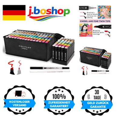 Alkoholmarker Twin Marker 120 Farben Filzstifte Brush Tip Set