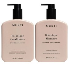 MUKTI Botanique Shampoo & Conditioner DUO set 340ml Cucumber, Green Tea & Lime