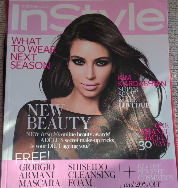 InStyle Magazine Kim Kardashian Cover Beauty Fashion English