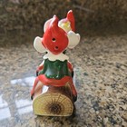 Vtg Christmas Kissing Elves Pixies Boy Girl Couple Salt & Pepper Shakers Set — photo 6