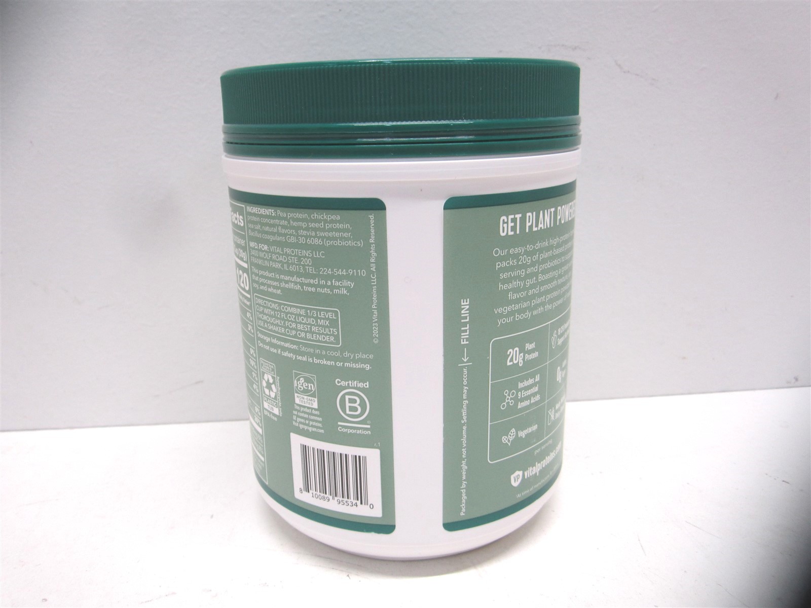 Vital Proteins 15oz Vanilla Plant Based Protein with Chickpea 11/2025 - Lot of 4