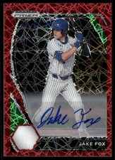 2021 Panini Prizm Draft Picks Base Auto Prizms Red Velocity 95 Jake Fox Auto BB