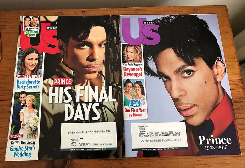 2 US Weekly Magazines featuring Prince  May 9th and May 23, 2016