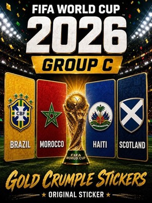 2026 PANINI FIFA World Cup STICKER RARE GOLD CRUMPLE GROUP C COMPLETE YOUR SET