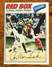 1977 Topps Carlton Fisk Boston Red Sox #640 MLB Baseball Card Base Set Vintage