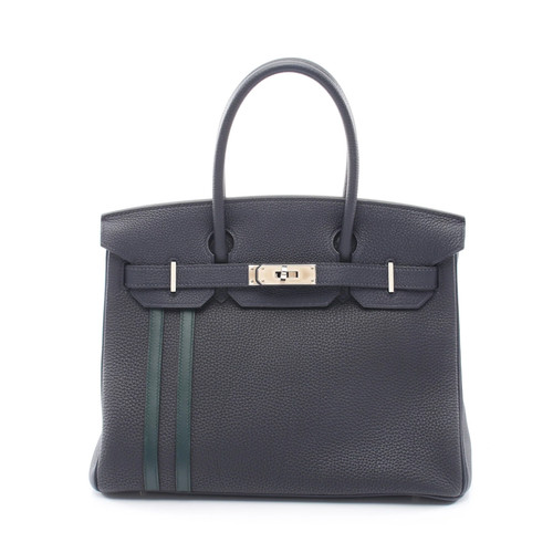 Hermes Birkin 30 Handbag Navy Leather #RCB7308