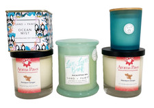 NEW - Pet Odor Neutralizing - CANDLE LOT of 5 - Sand  Paws Fog Eucalyptus Ocean