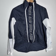 Nike Air Women  s Woven Track Jacket Black White Full Zip Size Medium