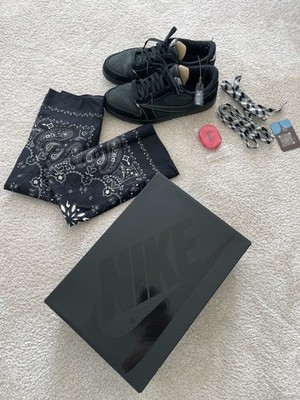 originale travis scott jordan 1 low black phantom, Gr. 45,5, gebraucht