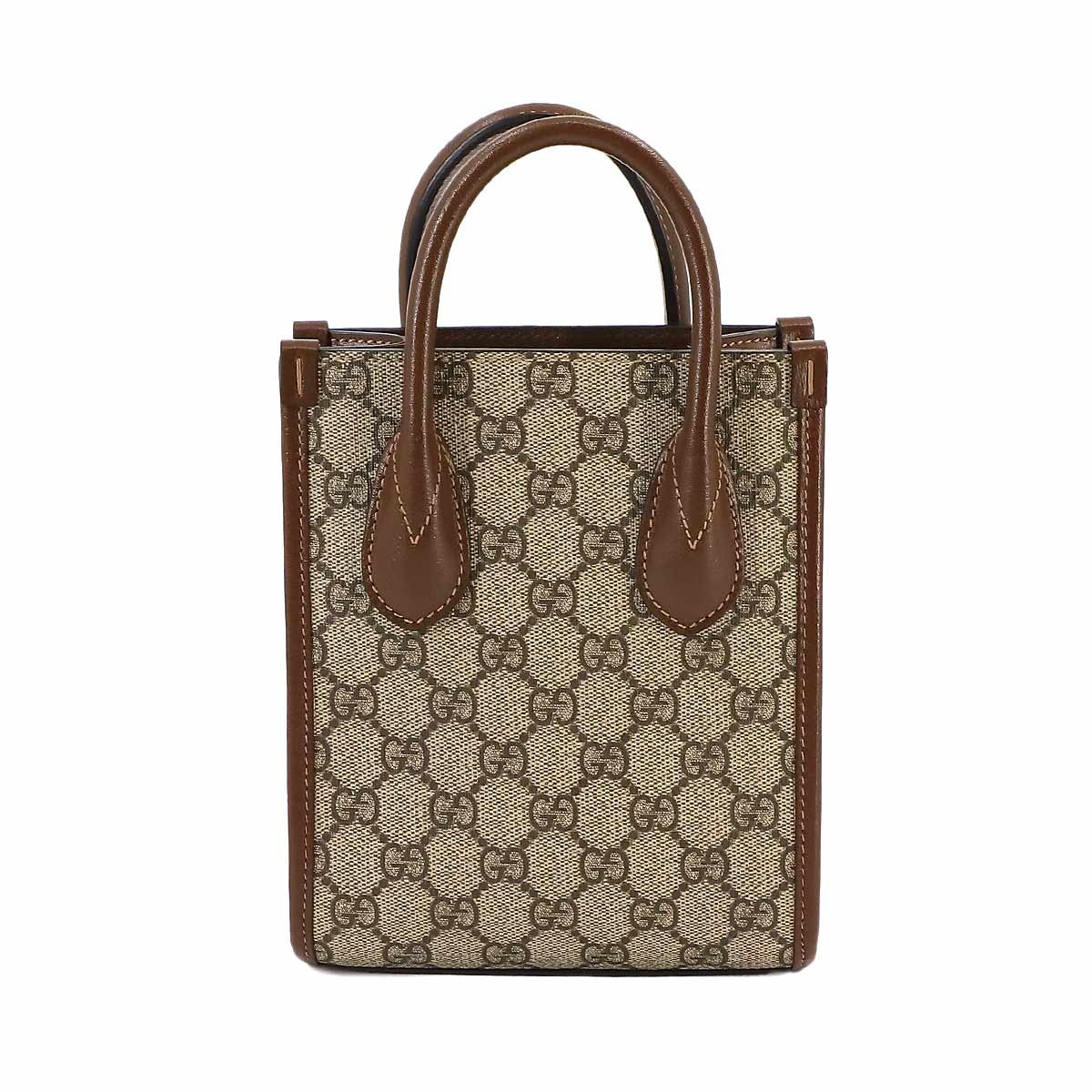 【GUCCI】☆未使用☆マイクロ　シマ ミニ トートバッグ CASPIAN GUCCI Tote Bag Pouch 772144 Shoulder Crossbody Hand Purse Brown
