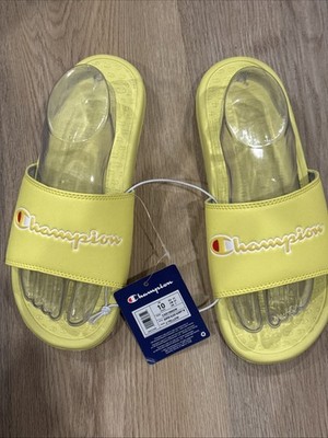 Champion Women's Slides Sandals Super Slides Nice Size 10 Yellow
