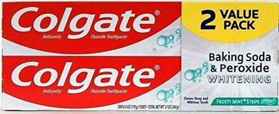Colgate Colgate baking soda and peroxide whitening toothpaste, frosty mint - 6 o