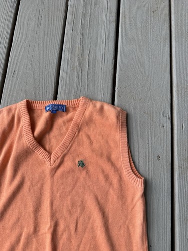 J.Bailey Boys Size 12 Orange Sweater Vest Sleeveless Pullover Preppy - Picture 2 of 5