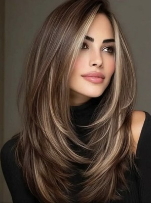 Highlight Brown Blonde 13x4 Lace Front Wig 100% Human Hair Wig