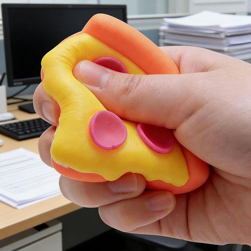 Jouet à presser à pizza Squeezza anti-stress sensoriel pâte à agiter douce cadeau amusant - Photo 4/9