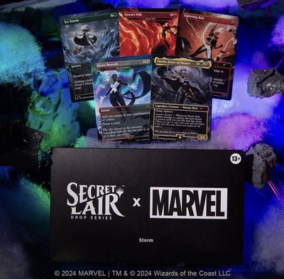 Magic the Gathering Secret Lair Marvel Storm Rainbow Foil Edition