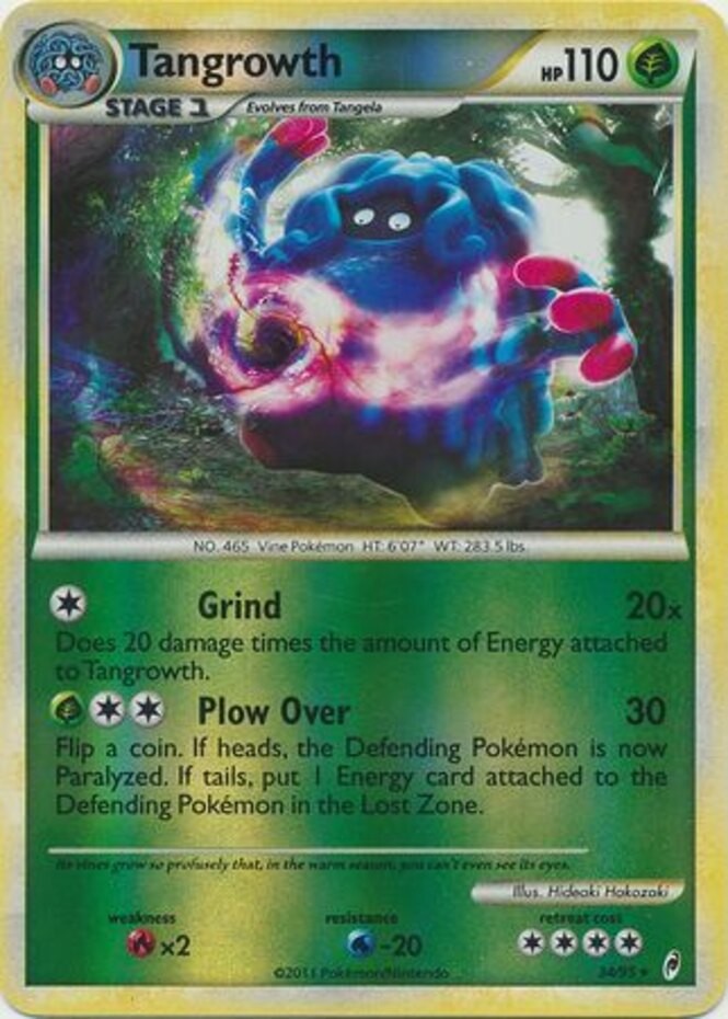 Tangrowth - 34/95 - Rare - Reverse Holo - NM - Call of Legends