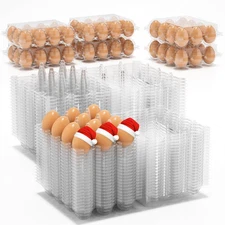 80 Pack Egg Cartons Cheap Bulk 12 Count Clear Empty Egg Cartons for Fresh Chi...
