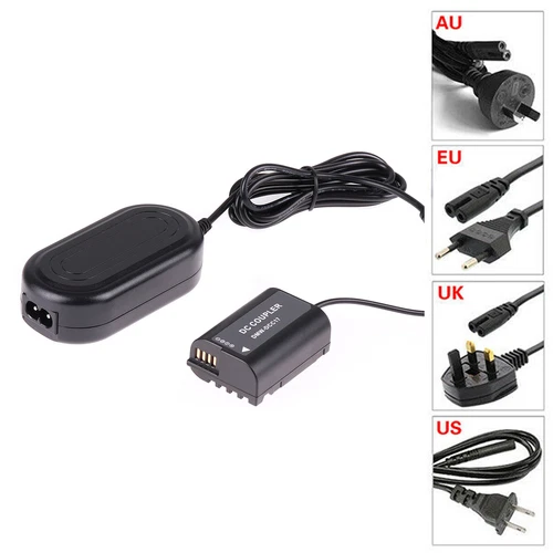 DMW-AC8 AC Power Adapter Cable & DMW-DCC17 DC Coupler for Panasonic Lumix DC-S5K