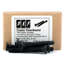 Trailer Floorboard Deck T-40 Screws 5/16-1 x 2-1/2 Flat Thread Cutting | QTY 100