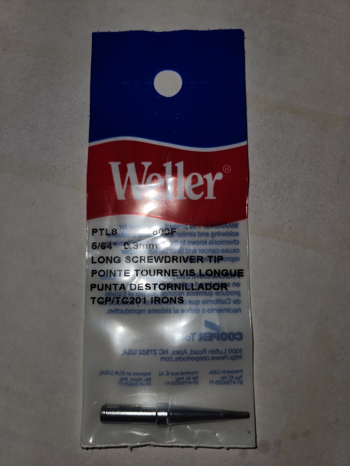 Weller PTL8 5/64" Long Screwdriver Soldering Tip for TC201 Irons eBay