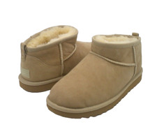 UGG CLASSIC ULTRA MINI KID /WOMEN BOOTS SUEDE SAND US KID 6 / WOMEN TRUE 8