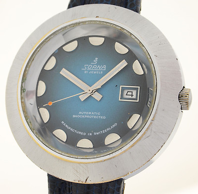 SORNA AUTOMATIC HERREN ARMBANDUHR - KULT SAMMLERUHR - 1970er JAHRE